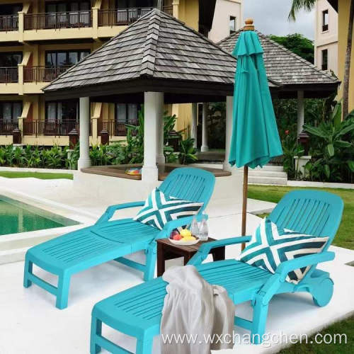 Resort Leisure Hotel Garden Swimming Pool Plastic Sunbed Outdoor Lounge Beach Chair Sun Lounger